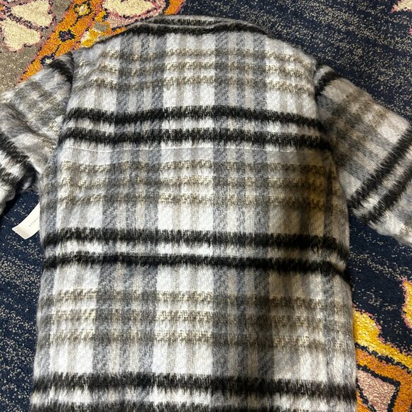 Anthropologie Plaid Puffer Jacket Brushed Zip up NWT Medium - Picture 7 of 7